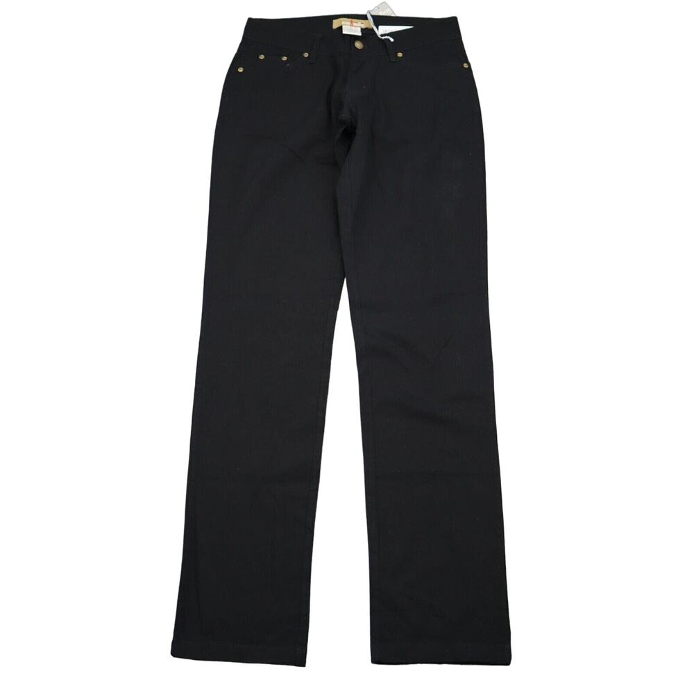 Just Jeans Pants Womens 7 Black Flat Front Comfort Straight Pockets Jeans